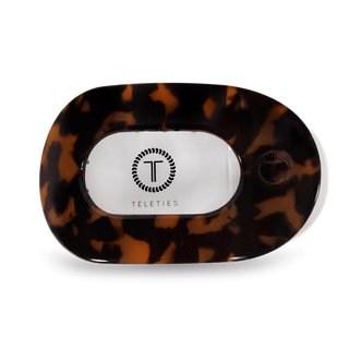 Tortoise Large Flat Round Hair Clip