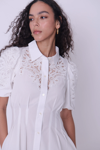 MARTA MINI DRESS - WHITE