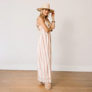 Sophia Dress - Cherry Pinstripe