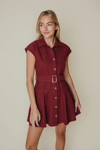 Collette Dress - Garnet