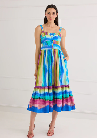 The Gianna Dress - Sunset Stripe Multi