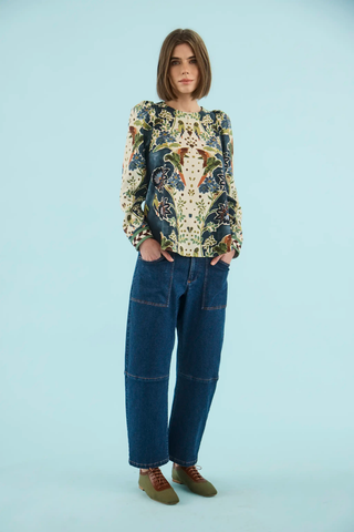 Harris Top - Birds of a Feather Navy