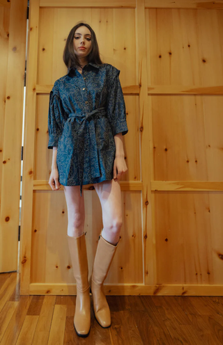 Denim Dress - Metal Studs