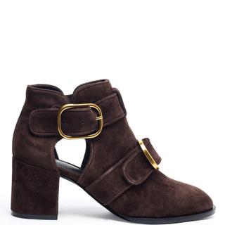 Niles Booties - Chocolate Suede