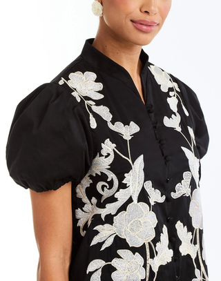 Elliana Midi Dress - Black Ivory