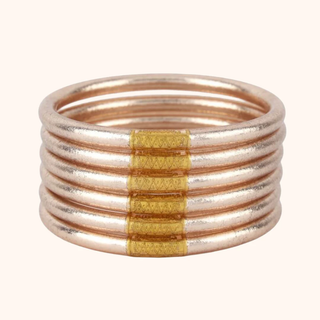 Champagne All Weather Bangles® (Set of 6) - Serenity Prayer- SMALL