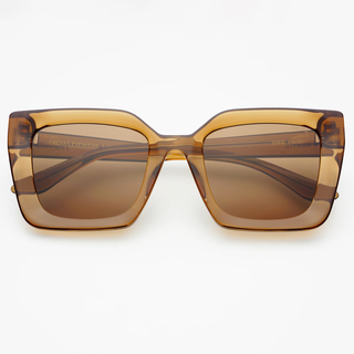Coco Acetate Womens Square Sunglasses - Brown