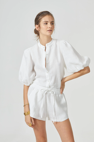 Bubble Linen Shirt - Off White