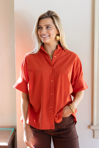 Cass Blouse - Red Clay