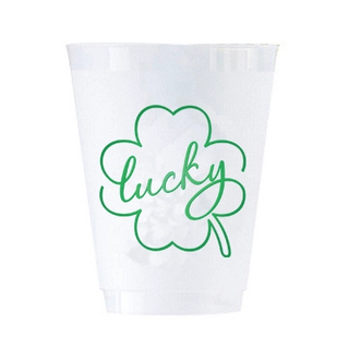 "Lucky" Shamrock Shatterproof Cups
