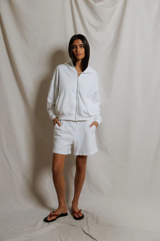Bari French Terry Short - White