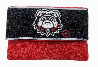 Georgia Bulldog Beaded Mini Crossbody Bag