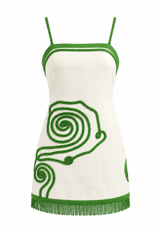 Halley Emerald Vine Mini Dress