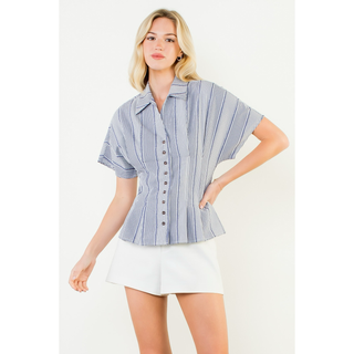 Hadley Short Sleeve Top - Navy