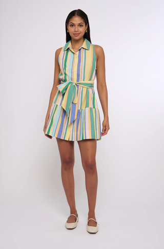 Arlene Mini Dress - Bianca Yarn Dye Stripe