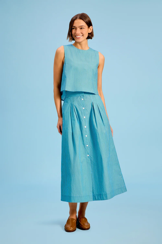 Scout Skirt - Cedar Pinstripe