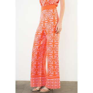 Kathy Floral Pattern Knitted Pants