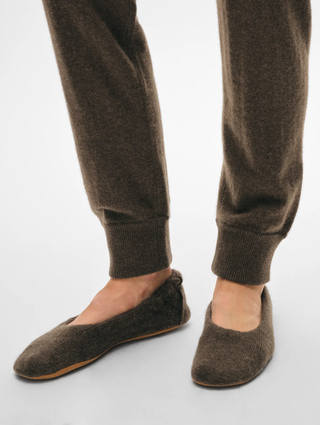 Cashmere Ballet Slipper - Russet Brown