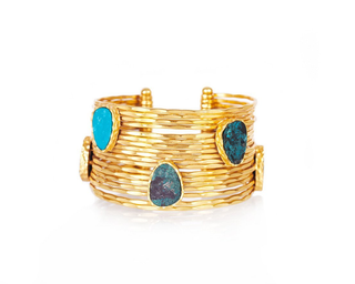 Wire Stackable Cuff - Turquoise