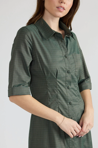 Justine Dress - Green Check