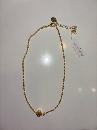 MINI GOLD CROSS ON CHAIN NECKLACE