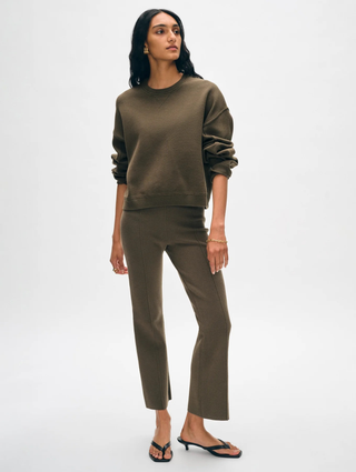 Superfine Organic Cotton Kick Flare Pant - Dark Sage