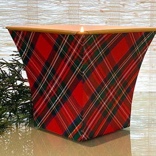 Heritage Tartan Plaid Cachepot Candle - Bergamont