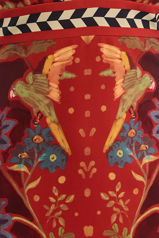 Wimberly Skirt - Birds of a Feather Maroon
