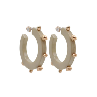 Small Solid Jewel Hoops