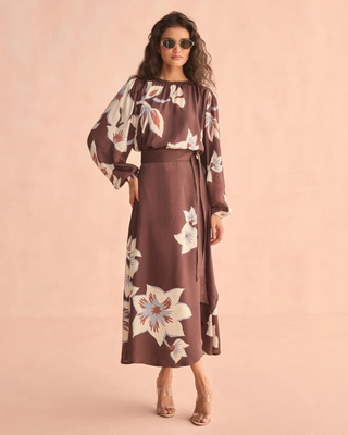 Nalini Wrap Skirt - Adrienne Ganache