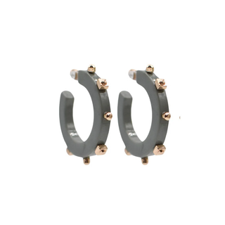 Small Solid Jewel Hoops