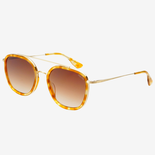 Weston Acetate Round Unisex Sunglasses - Light Tortoise / Brown