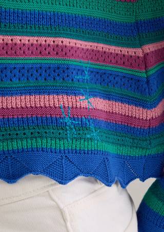 The Abigail Sweater - Sunset Stripe Knit