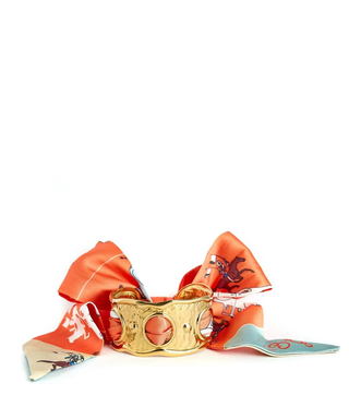Wren Scalloped Scarf Cuff - Orange